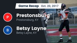 Recap: Prestonsburg  vs. Betsy Layne  2017