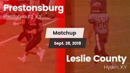 Matchup: Prestonsburg High vs. Leslie County  2018