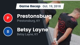 Recap: Prestonsburg  vs. Betsy Layne  2018