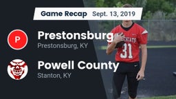 Recap: Prestonsburg  vs. Powell County  2019