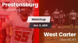 Matchup: Prestonsburg High vs. West Carter  2019