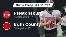 Recap: Prestonsburg  vs. Bath County  2020