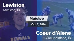 Matchup: Lewiston  vs. Coeur d'Alene  2016