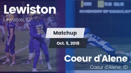 Matchup: Lewiston  vs. Coeur d'Alene  2018