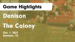 Denison  vs The Colony  Game Highlights - Oct. 1, 2021