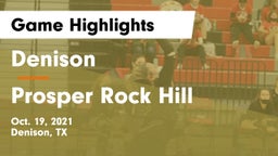 Denison  vs Prosper Rock Hill Game Highlights - Oct. 19, 2021