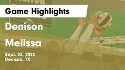 Denison  vs Melissa  Game Highlights - Sept. 23, 2022