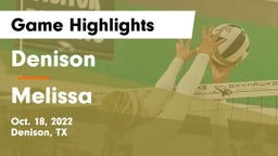 Denison  vs Melissa  Game Highlights - Oct. 18, 2022