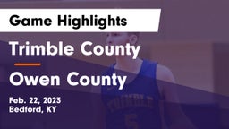 Trimble County  vs Owen County  Game Highlights - Feb. 22, 2023