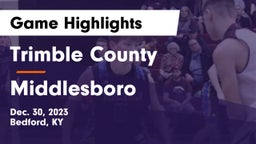 Trimble County  vs Middlesboro  Game Highlights - Dec. 30, 2023