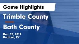 Trimble County  vs Bath County  Game Highlights - Dec. 28, 2019