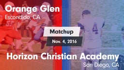 Matchup: Orange Glen High vs. Horizon Christian Academy 2016
