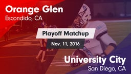 Matchup: Orange Glen High vs. University City  2016