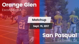 Matchup: Orange Glen High vs. San Pasqual  2017