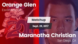 Matchup: Orange Glen High vs. Maranatha Christian  2017