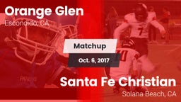 Matchup: Orange Glen High vs. Santa Fe Christian  2017