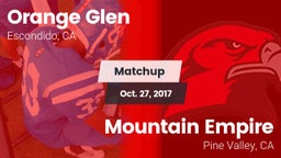 Matchup: Orange Glen High vs. Mountain Empire  2017