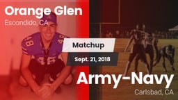 Matchup: Orange Glen High vs. Army-Navy  2018