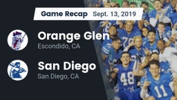 Recap: Orange Glen  vs. San Diego  2019