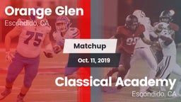 Matchup: Orange Glen High vs. Classical Academy  2019