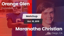 Matchup: Orange Glen High vs. Maranatha Christian  2019