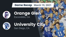 Recap: Orange Glen  vs. University City  2021