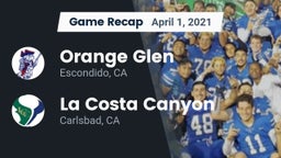 Recap: Orange Glen  vs. La Costa Canyon  2021