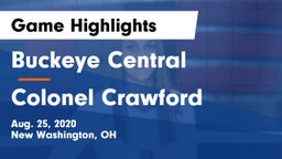 Buckeye Central  vs Colonel Crawford  Game Highlights - Aug. 25, 2020