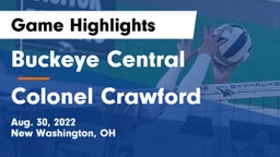 Buckeye Central  vs Colonel Crawford  Game Highlights - Aug. 30, 2022