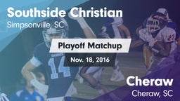 Matchup: Southside Christian vs. Cheraw  2016