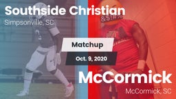 Matchup: Southside Christian vs. McCormick  2020