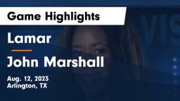 Lamar  vs John Marshall  Game Highlights - Aug. 12, 2023
