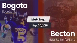 Matchup: Bogota  vs. Becton  2016