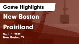 New Boston  vs Prairiland  Game Highlights - Sept. 1, 2022