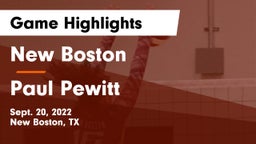 New Boston  vs Paul Pewitt Game Highlights - Sept. 20, 2022
