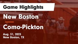 New Boston  vs Como-Pickton  Game Highlights - Aug. 31, 2023