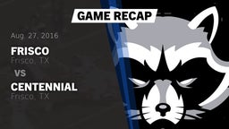 Recap: Frisco  vs. Centennial  2016