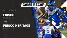 Recap: Frisco  vs. Frisco Heritage  2016