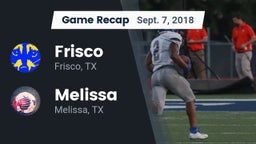 Recap: Frisco  vs. Melissa  2018