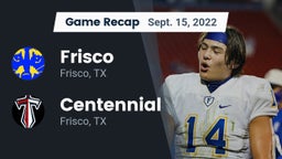 Recap: Frisco  vs. Centennial  2022