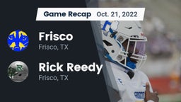Recap: Frisco  vs. Rick Reedy  2022