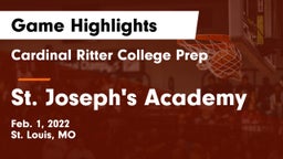 Cardinal Ritter College Prep  vs St. Joseph's Academy Game Highlights - Feb. 1, 2022