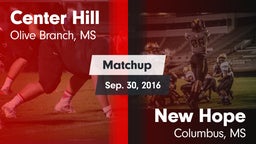 Matchup: Center Hill High vs. New Hope  2016