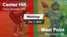 Matchup: Center Hill High vs. West Point  2016