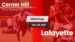 Matchup: Center Hill High vs. Lafayette  2017