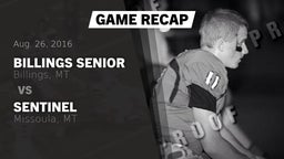 Recap: Billings Senior  vs. Sentinel  2016