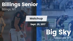 Matchup: Billings Senior High vs. Big Sky  2017