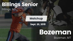 Matchup: Billings Senior High vs. Bozeman  2018