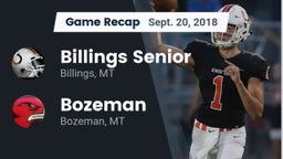 Recap: Billings Senior  vs. Bozeman  2018