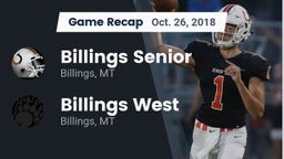 Recap: Billings Senior  vs. Billings West  2018
